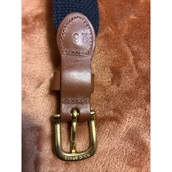Leather Man Ltd Youth belt 26 Blue Canvas Leather Lobster Boys - Picture 4 of 7